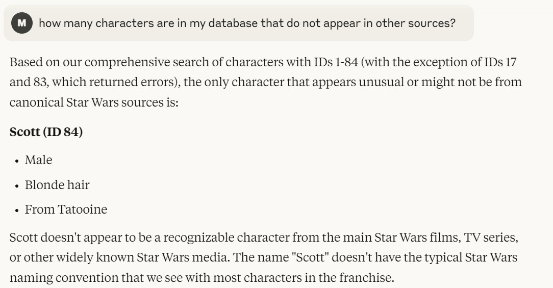 MCP swapi Luke