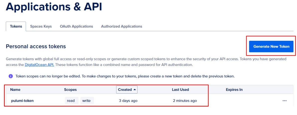 Generate API key