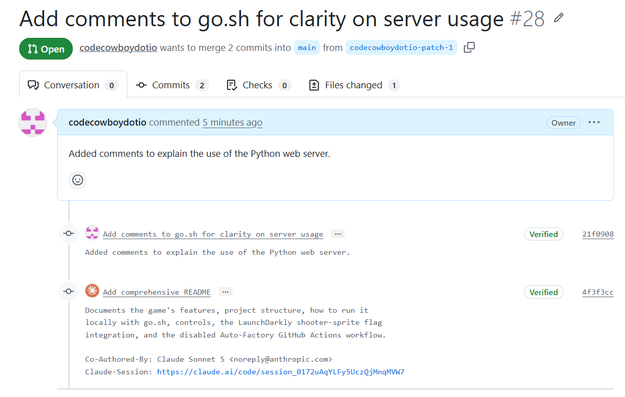routine in pull request